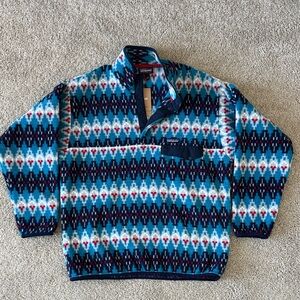 NWT Patagonia Men's Forest Carpet Deep Sea Blue Size Large Synchilla